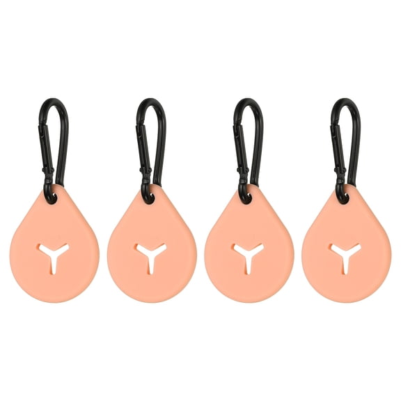 Uxcell Poop Bag Clip, Poop Bag Holders for Leashes Dog Waste Carrier Holder with Clip Hands-Free, (Orange, 4 Pcs), Intended for Running / Walking / Bicycle / Easy Carrier