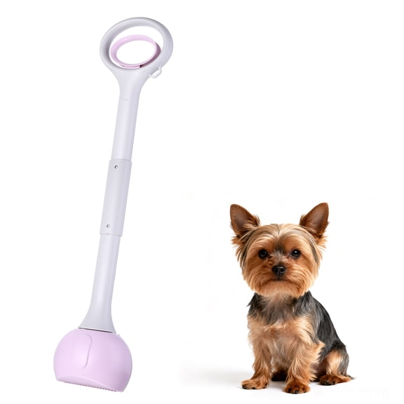 Uxcell Poop Scooper, 27.6" Long Handle No Touch Dog Poop Scooper Grabber Foldable Spring Pick Up Tool Shovel, (Purple), Intended for Dogs Waste in Lawns/Grass/Dirt/Gravel