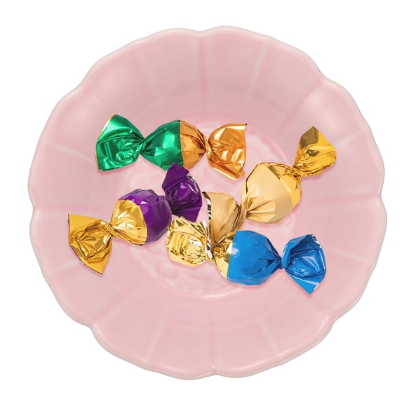 Uxcell Porcelain Serving Dish 4.25'' Small Ceramic Candy Plate with Lotus Pattern Petal Shape Decorative Bowl Pink