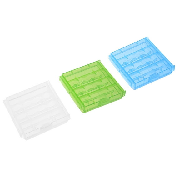 Uxcell Portable Battery Storage Box Case Holder Set of 3 Pack for AAA/AA Batteries