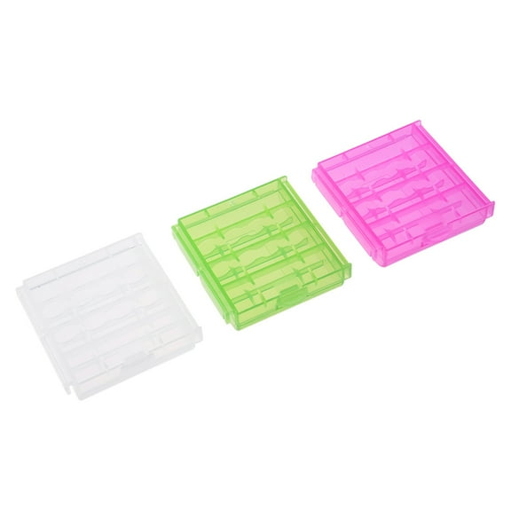 Uxcell Portable Battery Storage Box Case Set of 3 Pack for AAA/AA Batteries
