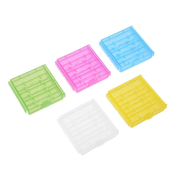 Uxcell Portable Battery Storage Case Holder Set of 5 Pack for AAA/AA Batteries