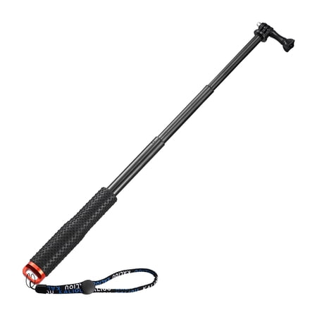 Uxcell Portable Extension Selfie Stick, Adjustable Aluminum Alloy Hand Grip Monopod Pole, 19 Inch, Red & Black