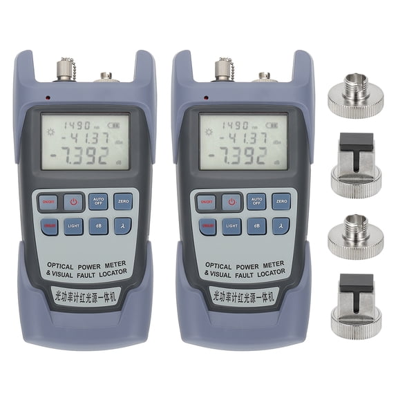 Uxcell Portable Fiber Optic Cable Tester, 2Pcs 10MW Visual Fault Locator Optical Power Meter