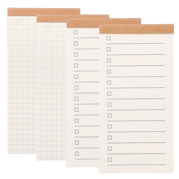 Uxcell Portable Field Notes, 4 Pcs Small Notepads 50 Sheets Pocket Notebooks Memo Books to Do List Organizer Planner Daily for Work Office Journey, Planner/Grid