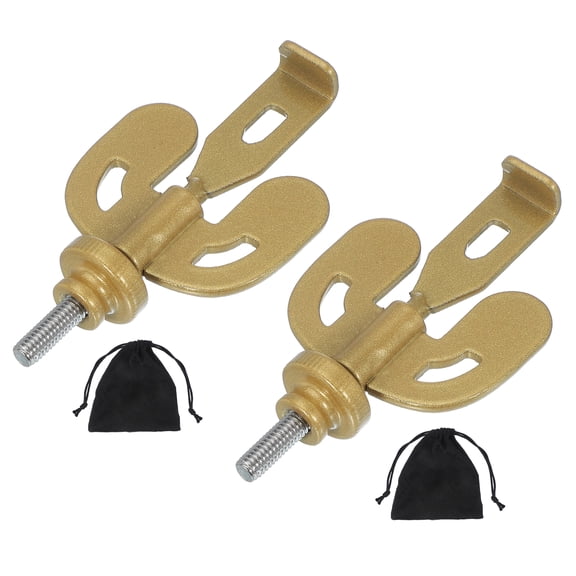 Uxcell Portable Hotel Door Lock, Home Security Privacy Door Lock Devices with Storage Bags Gold