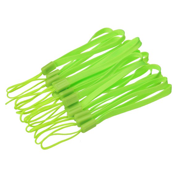 Uxcell Portable Item Nylon Cord Lanyards Hand Wrist Strap String 5.91inch Green 30 Pack