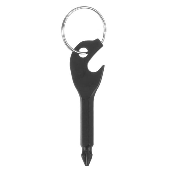 Uxcell Portable Key Chain Screwdriver PH1 Phillips 2.6" Length CR-V Multifunction Mini Key Screw Driver, Black