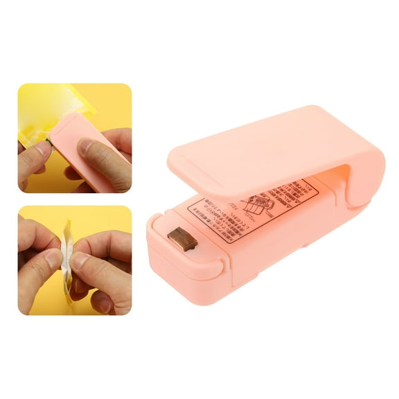 Uxcell Portable Mini Sealing Machine, Handheld Food Heat Vacuum Sealers for Plastic Bags, Pink