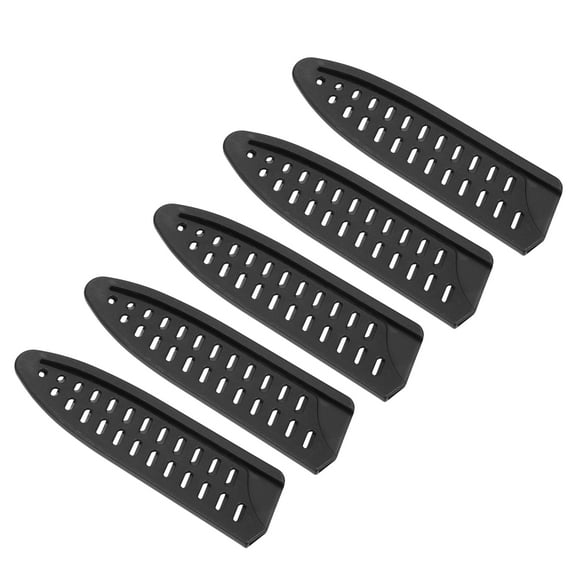 Uxcell Portable PP Knife Sheath Cover Sleeves Knives Edge Guard for 6" Chef Knife, Black 5 Pack