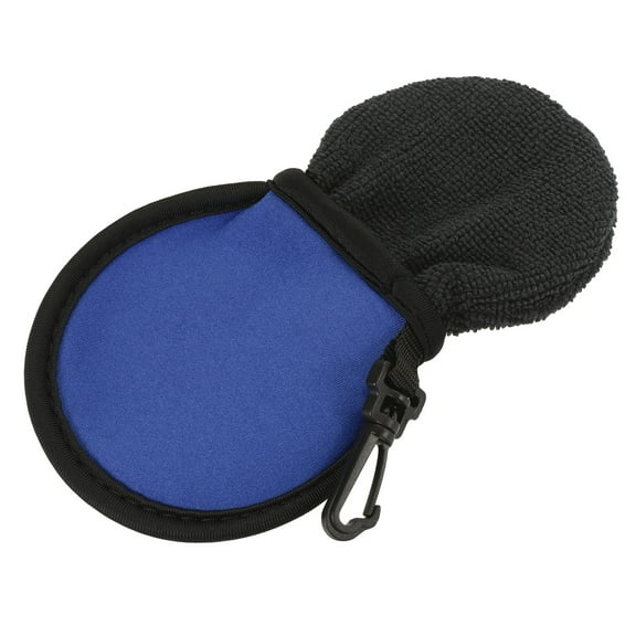 Uxcell Portable Pouch Pocket Washer Bag with Clips Golf Ball Cleaner Blue