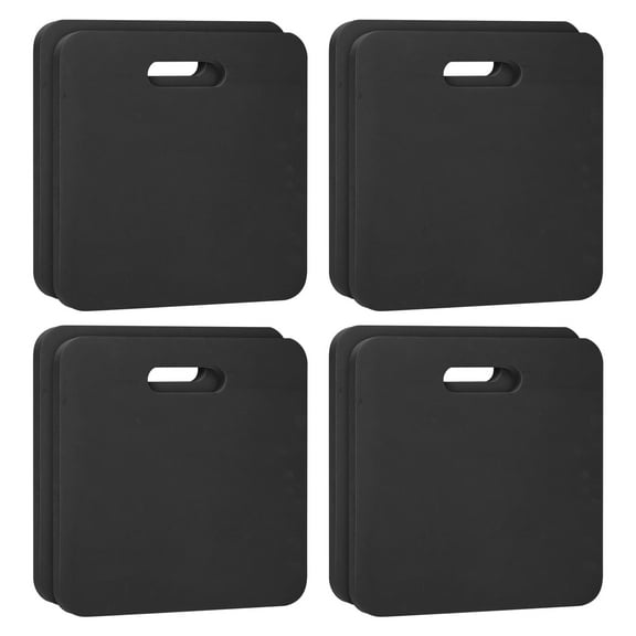 Uxcell Portable Stadium Bleacher Seat Pad EVA Foam Cushion Outdoor Seating Kneel Mat, Black 8 Pack