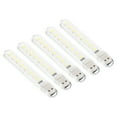 thumbnail image 1 of Uxcell Portable USB Plugin 8 Beads LED Night Light Lamp Stick, White 5 Pack, 1 of 5
