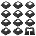 thumbnail image 1 of Uxcell Post Skirt, 12pack 30x30mm/1.2"x1.2" Plastic Split Style Post Base Cover Trim Skirt for Fence Stair Handrail Railing Porch, 88x88mm/3.5"x3.5"(Overall), 1 of 6