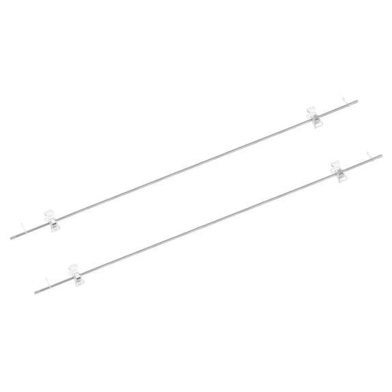 Uxcell Poster Hanger Pole Rod Stainless Steel Hanging Flag Display Rack 60cm/24inch for Hanging Poster Photo, 2 Sets