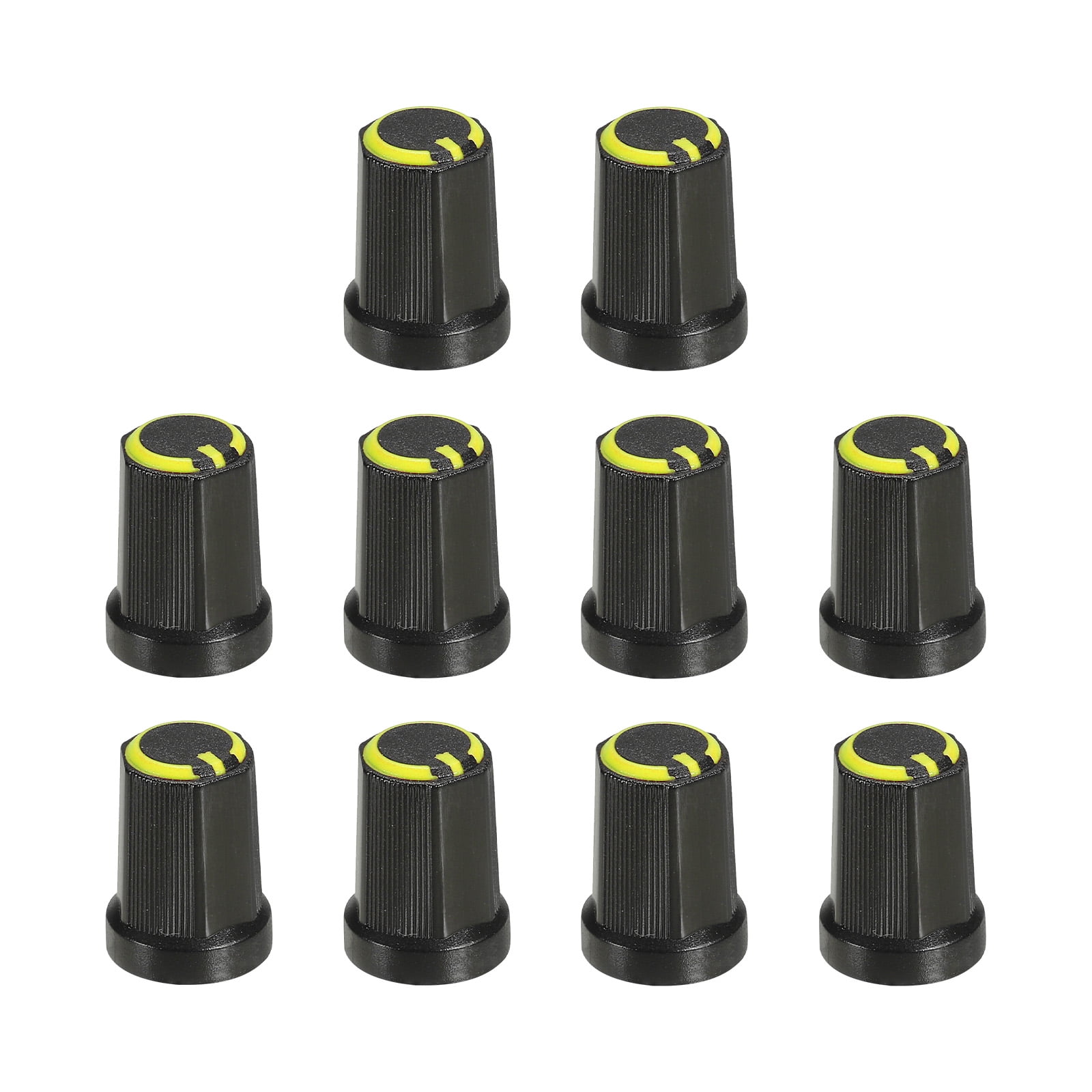 Uxcell Potentiometer Control Knob ABS Guitar Knob For Electric Guitar 270 Degrees Black Yellow