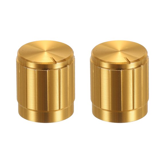 Uxcell Potentiometer Control Knob ABS Guitar Knobs for Electric Guitar Bass 180 Degrees Aluminum Plastic Knob Gold 2PCS