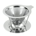 thumbnail image 1 of Uxcell Pour Over Coffee Dripper 600 Mesh 100mm Diameter Reusable Coffee Filter Maker with Bracket for 1-2 cup, 1 of 6