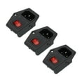 thumbnail image 1 of Uxcell Power Switch 10A 250V AC Rocker Switch 3 Pin IEC320 C14 Inlet Male Power Socket for Lab Equipment,Pack of 3, 1 of 6