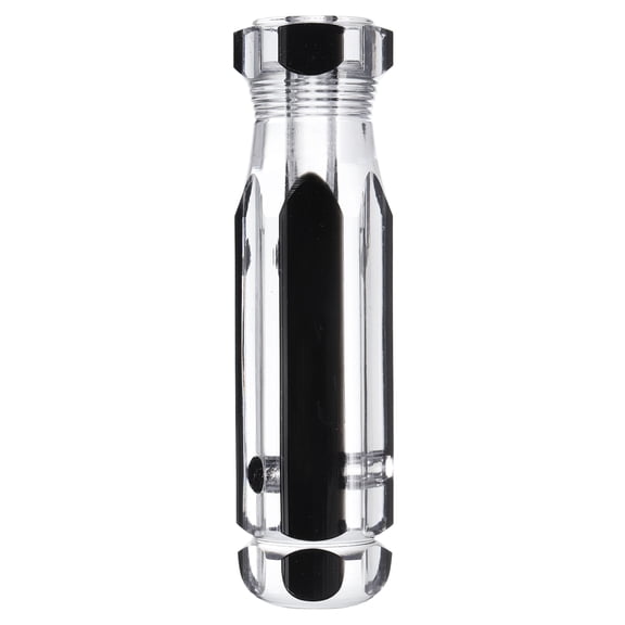 Uxcell Pre-Drilled Blank Screwdriver Tool Handles 5.3mm Hole 90mm Length Plastic Replacement Grips, Clear Black