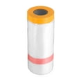 thumbnail image 1 of Uxcell Pre-Taped Masking Film 43.3"x65.6ft Double Adhesive Tape and Drape Painters Plastic Drop Cloth Film with Tape Plastic Sheeting for Automotive Painting Covering, 1 of 7