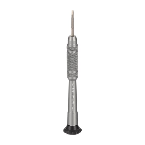 Uxcell Precision Slotted Screwdriver 2mm S2 Steel Magnetic Flat Head Mini Pen Style Screw Driver with Aluminium Handle for Eyeglasses Watch Laptop Electronic, Silver(Black)