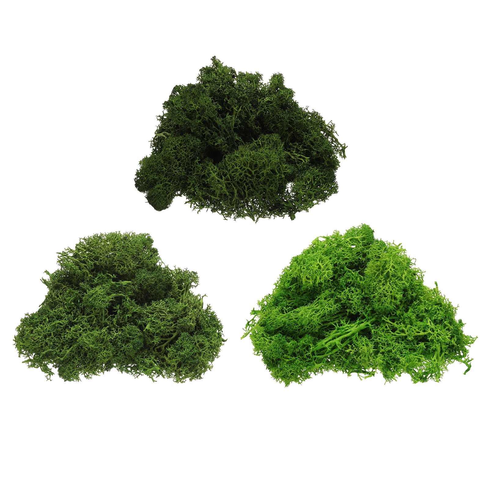 Uxcell Preserved Reindeer Moss, 11 oz Fake Moss for Crafts Artificial Dried Moss (Green/Dark Green/Chartreuse)