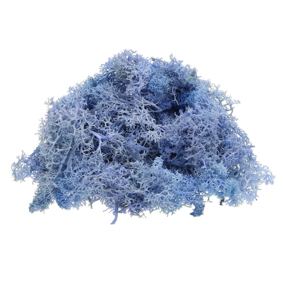 Uxcell Preserved Reindeer Moss, 4 oz Fake Moss for Crafts Artificial Dried Moss (Sky Blue)