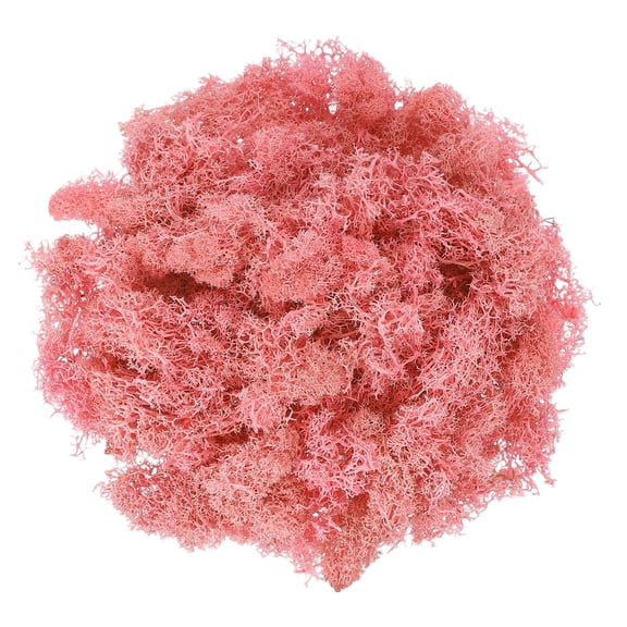 Uxcell Preserved Reindeer Moss 7oz Fake Moss for Crafts Artificial Dried Moss for Decoration Terrariums Light Pink