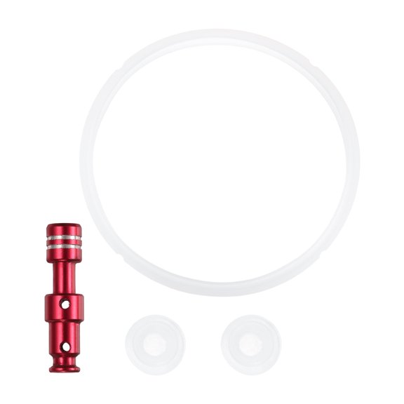 Uxcell Pressure Cooker Sealing Ring Silicone Gasket Cap Float Valve Floater Kit for 8QT Pressure Pot, 1Set White