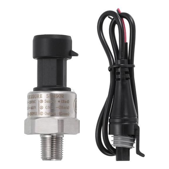 Uxcell Pressure Transducer Sender Sensor 1/8" NPT 30 PSI Stainless Steel