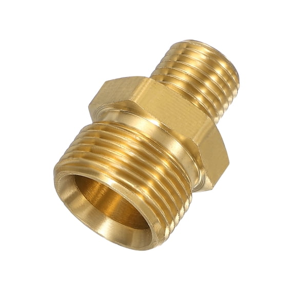 Uxcell Pressure Washer Hose Connector M22 Male to M14 Male Flat 4800PSI Copper Pressure Washer Hose Adapter Coupler Extension Fitting Quick Connect