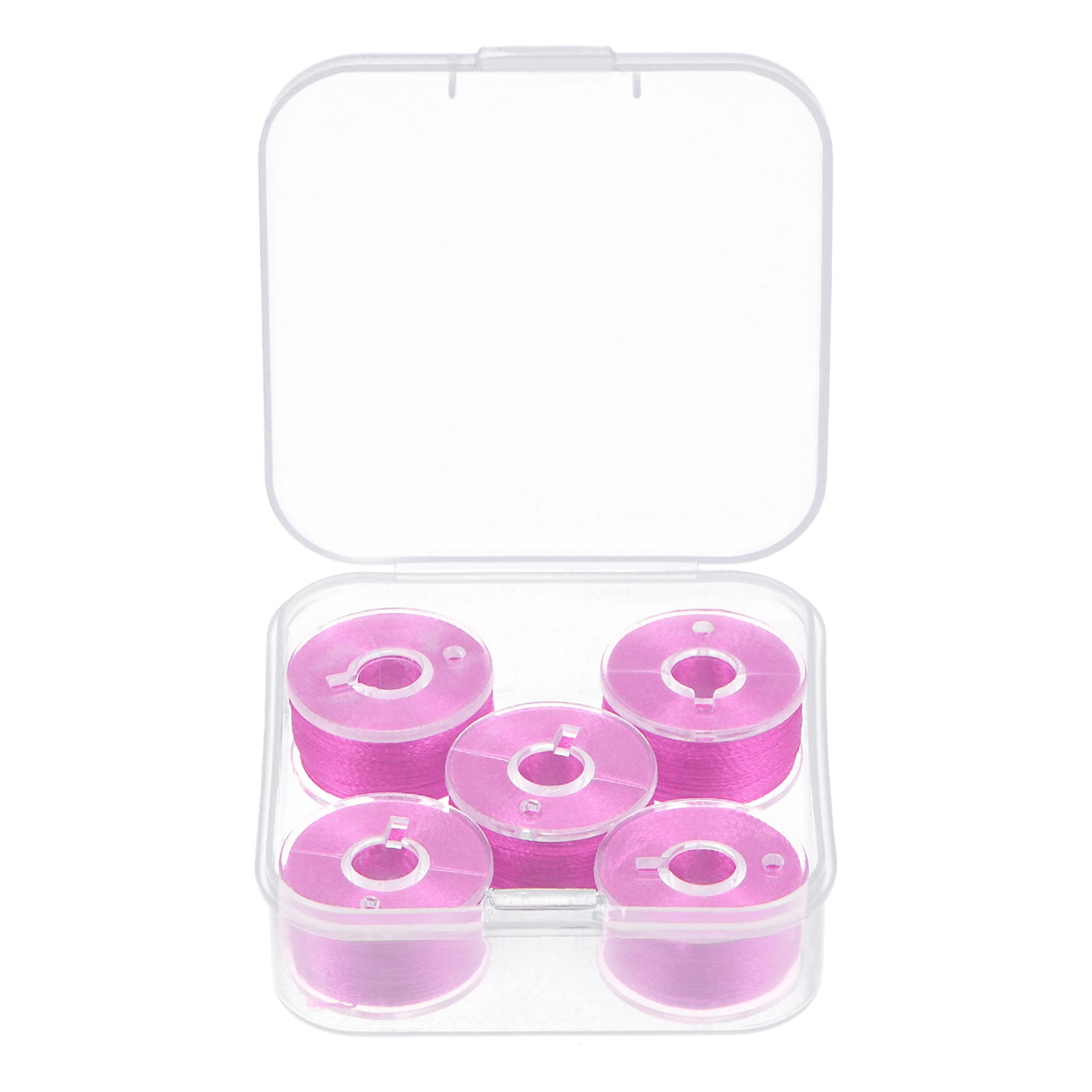 Pink Thread Bobbin Uxcell Prewound Bobbin Thread Set with Storage Plastic Case for ...