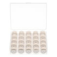 thumbnail image 1 of Uxcell Prewound Bobbin Thread with Storage Case for Embroidery and Sewing Machine, Dark Beige 25 Pack, 1 of 6
