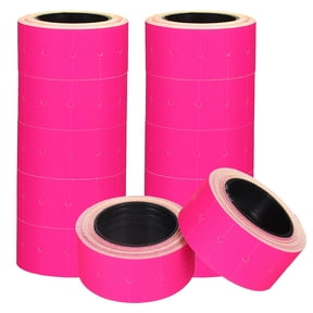 Uxcell Price Gun Labels for Mx-5500, (10 Roll 4000Pcs, Rose Red), Sticky Price Marker Label Stickers Blank Tag Stickers, Suit for - Retail Shop Office