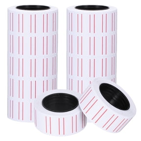 Uxcell Price Gun Labels for Mx-5500, (10 Roll 4000Pcs, White/Red), Sticky Price Marker Label Stickers Blank Tag Stickers, Suit for - Retail Shop Office