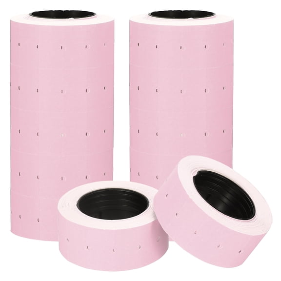 Uxcell Price Gun Labels for Mx-5500, (10 Roll 6000Pcs, Pink), Sticky Price Marker Label Stickers Blank Tag Stickers, Suit for - Retail Shop Office
