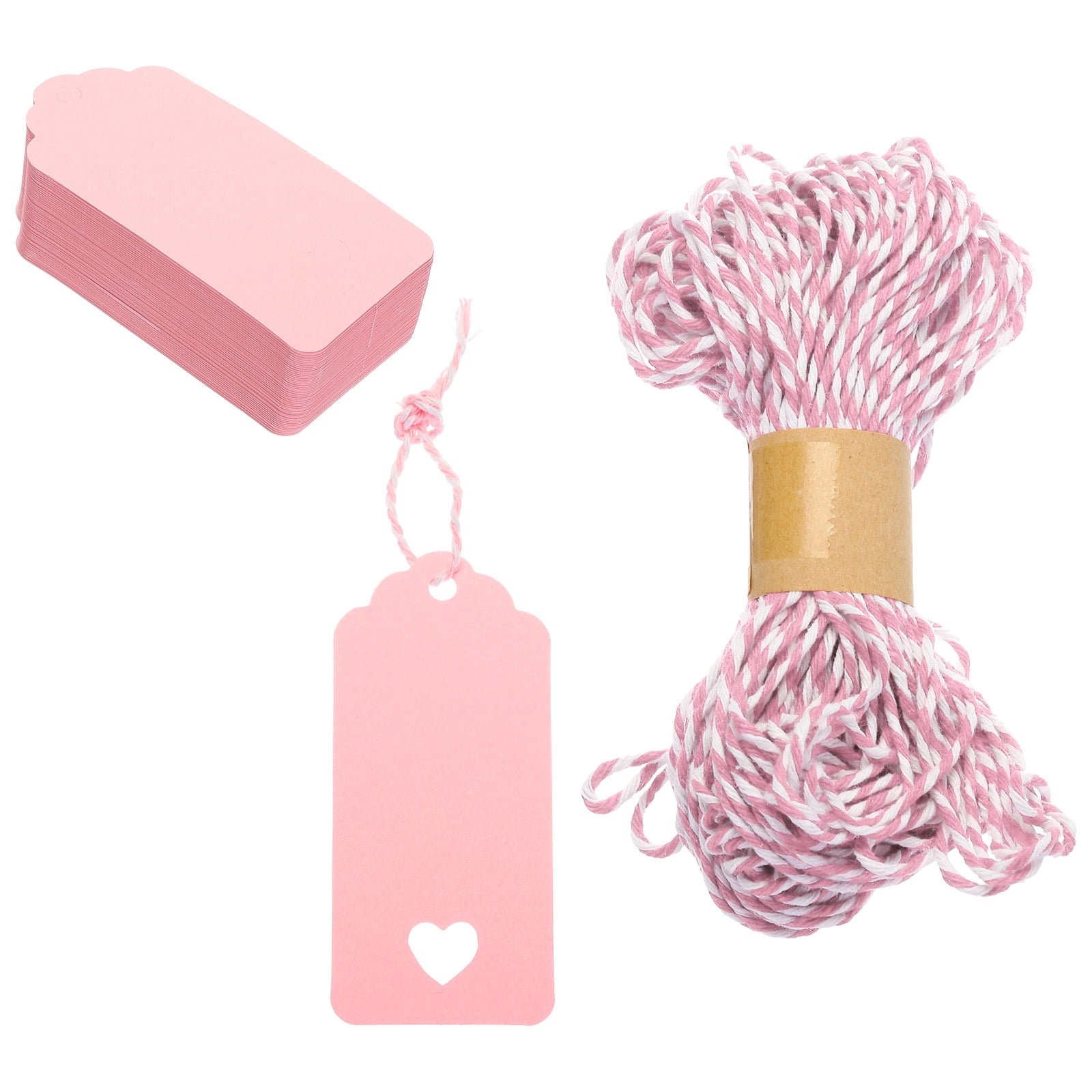 Uxcell Price Hang Tag Hollow Heart 3.7 x 1.8 inch Pink Tagging for ...