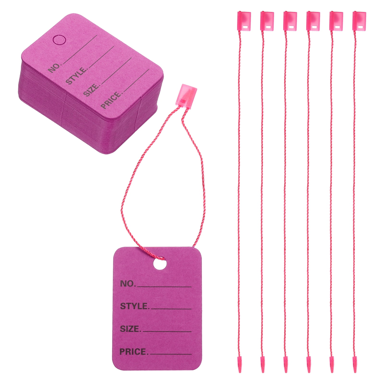 Uxcell Price Tags Hang Tag 2 x 1.4 inch Rose Red Tagging for Clothing ...