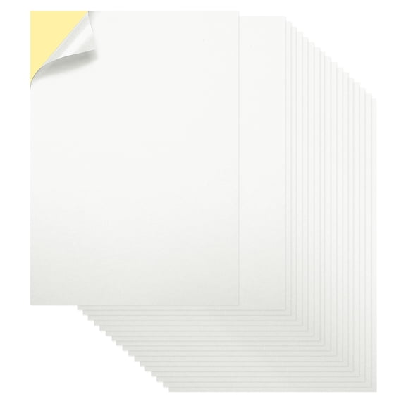Uxcell Printable Sticker Paper, 25 Sheets 6" x 8" Colored A5 Self Adhesive Backing Cardstock Sticker Paper for Inkjet Printer Printing Crafts Scrapbooking Decor, Bright White