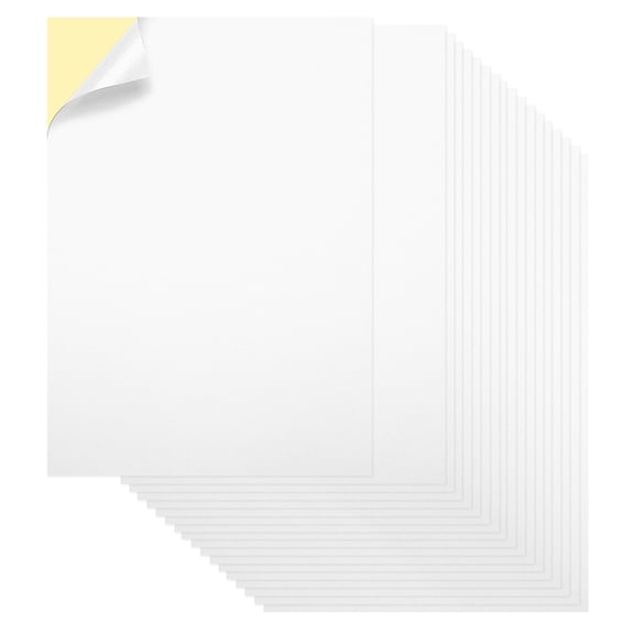 Uxcell Printable Sticker Paper, 25 Sheets 6" x 8" Colored A5 Self Adhesive Backing Cardstock Sticker Paper for Inkjet Printer Printing Crafts Scrapbooking Decor, Matte White