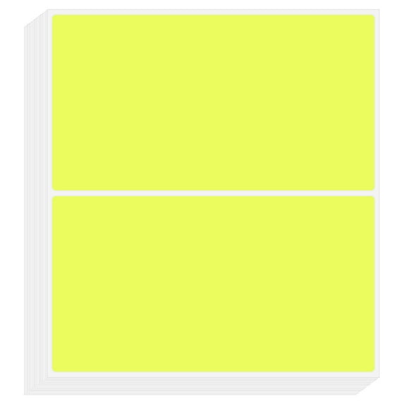 Color Coding Labels 3 x 2 Inch, 50 Pcs Rectangular Colored Labels Sticker, Fluorescent Yellow
