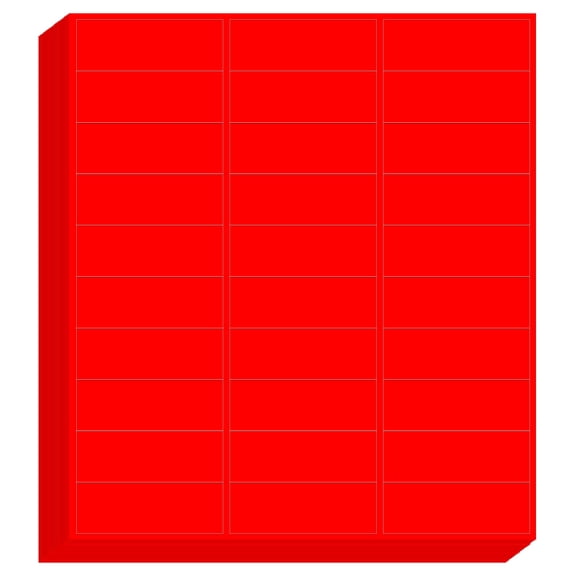 Uxcell Printing Color Coding Labels 2.625 x 1 Inch, 750 Pcs Rectangular Colored Labels Sticker Moving Stickers Tags, Fluorescent Red