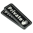 thumbnail image 1 of Uxcell Private Door Sign 6"x2" Self Adhesive Privacy Sticker Black 2 Pack, 1 of 6
