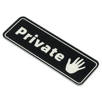 Uxcell Private Door Sign 9"x3" Self Adhesive Privacy Sticker Black