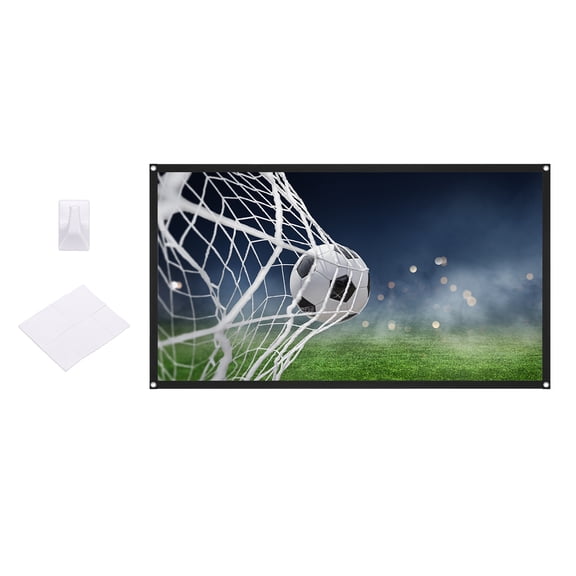 Uxcell Projector Screen 72 Inch 4K HD 16:9 Portable Ambient Light Foldable Anti-Crease Movie TV Projector Screen for Camping Patio Backyard Bedroom Indoor Outdoor Wall, Hook Type