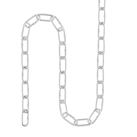 Uxcell Proof Coil Chain 1 Meter 1.49mm Thick 33Lbs Load Capacity Zinc Plated 316 Stainless Steel for Guardrail