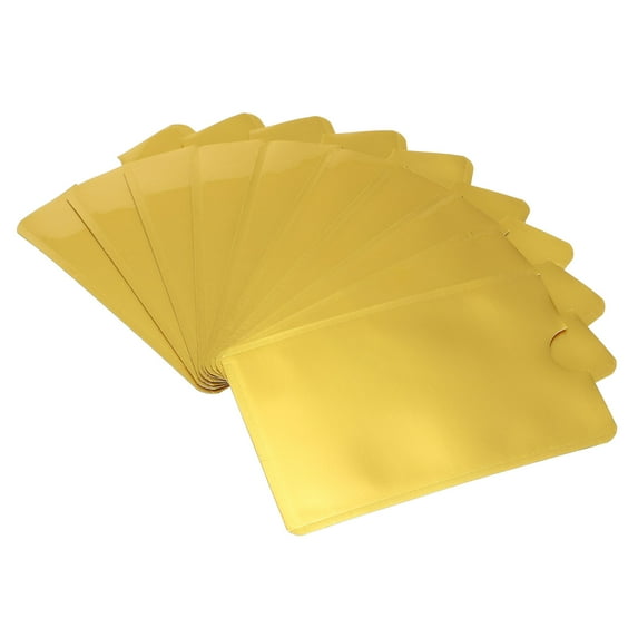 Uxcell Protector NFC Holder RFID Blocking Credit Card Sleeves Gold Yellow 15Pack