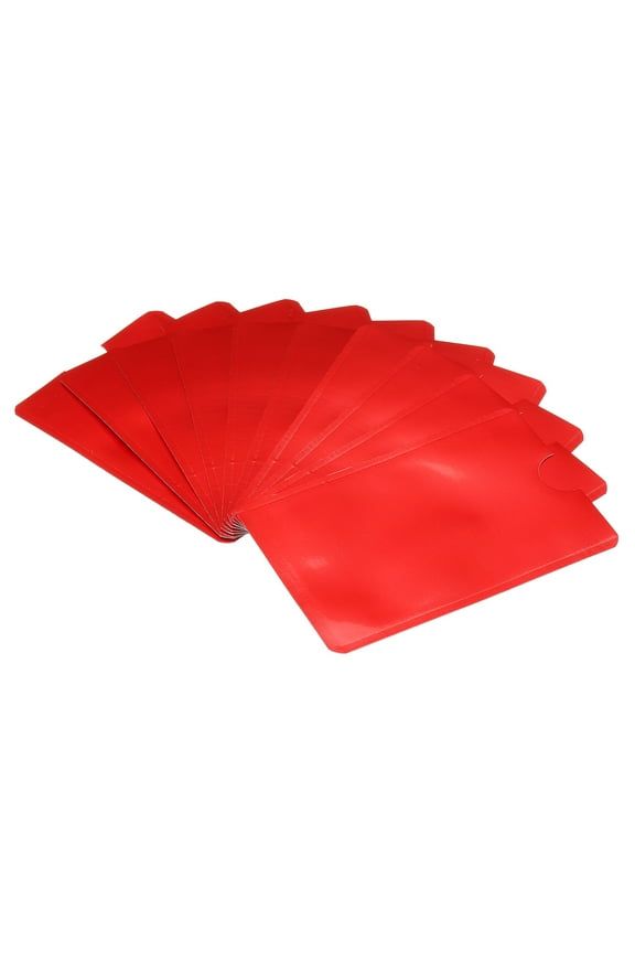 Protector NFC Holder RFID Blocking Credit Card Sleeves Red 15Pack