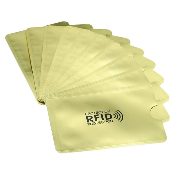 Uxcell Protector NFC Holder RFID Blocking Credit Card Sleeves Yellow 20Pack